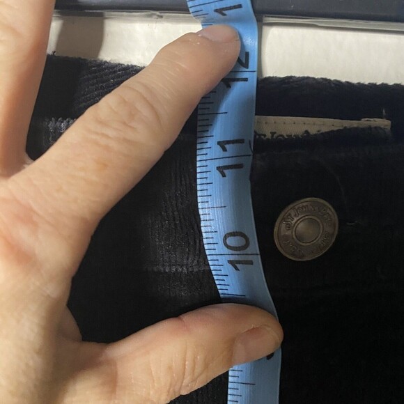 St Johns Bay Womens Corduroy Pants Plus 18W 5 Pockets Mid Rise Black Wide Leg - Picture 8 of 8